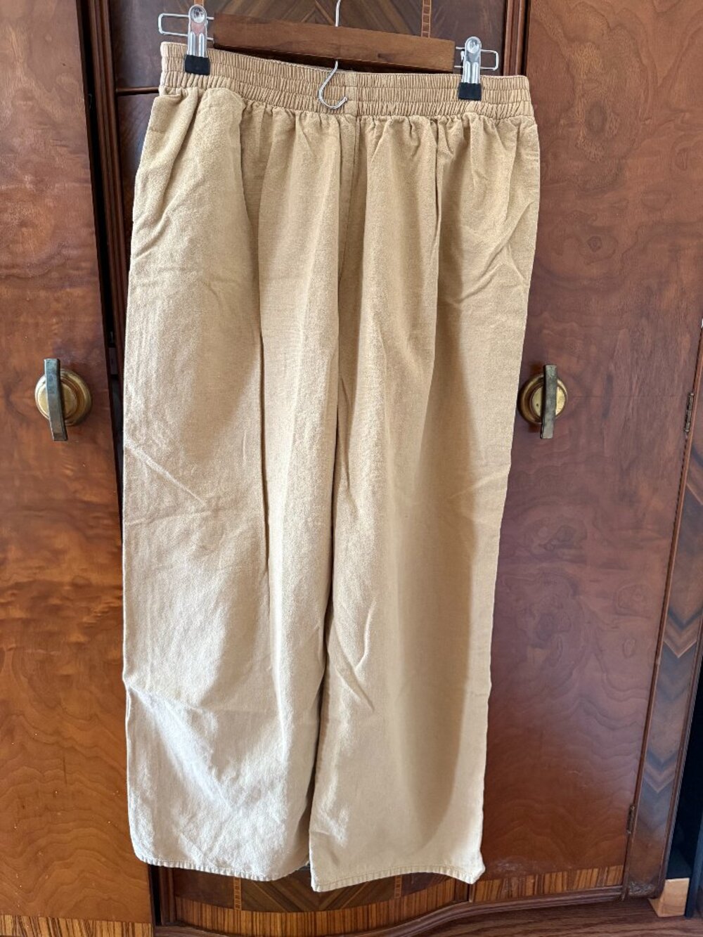 Mollusk California Elastic waist loosey pants mustard yellow Cotton / Linen